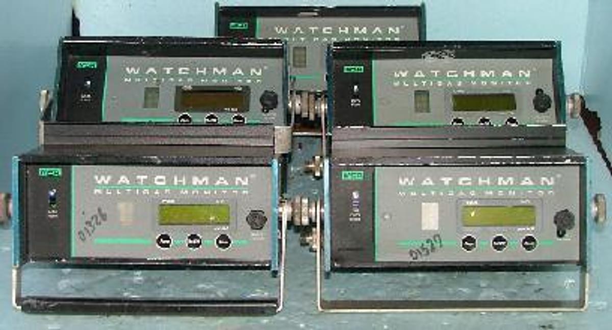 Used QTY. 5. MSA WATCHMAN MULTI GAS MONITORS.