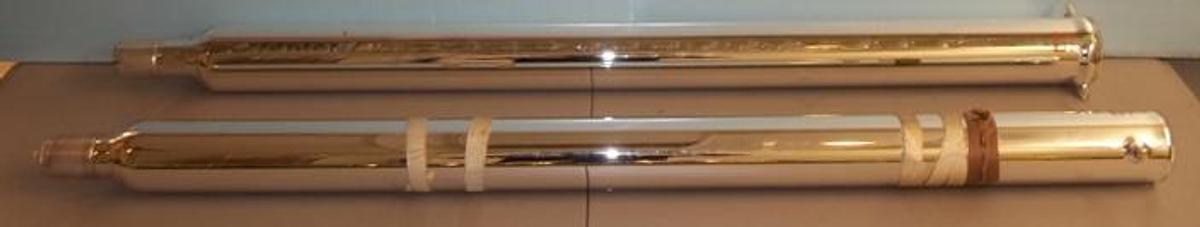 Used LANG SCIENTIFIC GLASS SILVERED GLASS VACUUM JACKED DISTILLATION PERFORATED PLATE