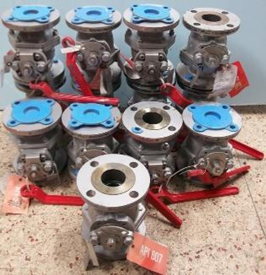 Used KITZ 2" 150 WCB FLANGED RAISED FACE WCB STEEL 2 PIECE LOW EMISSION BALL VALVE FIG. 150SCTDZM-FS CLASS: 150