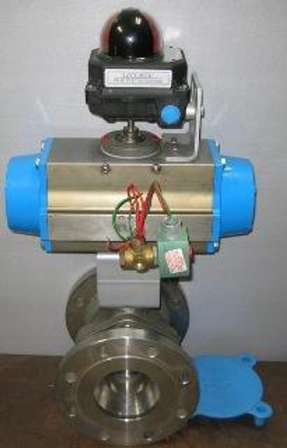 Used DAVIS VALVE 4 X 3 FLANGED RAISED FACE 2 PIECE BALL VALVE 150 CF8M