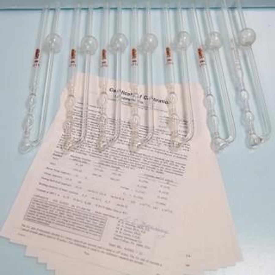 Used CANNON FISHERBRAND VISCOMETER TUBES