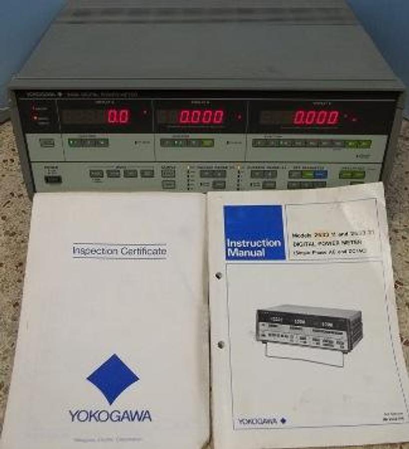 Used QTY. 1. YOKOGAWA ELECTRIC CORP. 2533 DIGITAL POWER METER MODEL NO. 253311