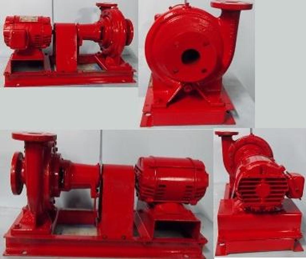 Used QTY. 1. BELL & GOSSET SKID MOUNTED PUMP AND MOTOR SET. PUMP MODEL: 2BC