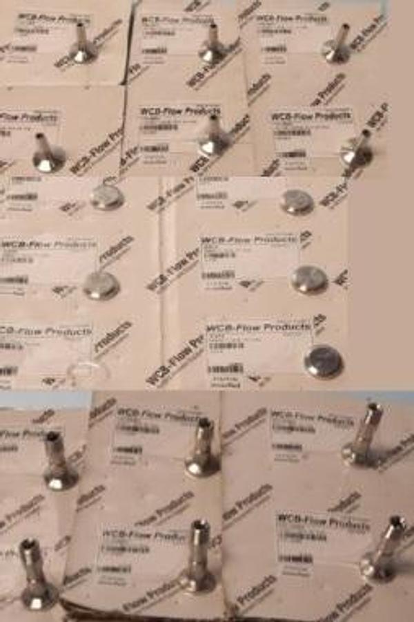 Used QTY. 1. LOT . WCB- FLOW PRODUCTS FITTING CONSISTING OF: QTY. 6. WCB- FLOW PRODUCTS 129-480X 14MPHR-7 .50 OR .75 X .25" 316 L