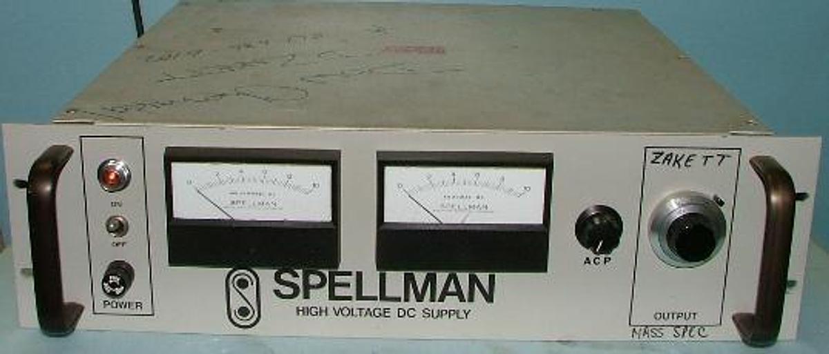 Used QTY. 1. SPELLMAN HIGH VOLTAGE DC SUPPLY REV 406 DESCRIPTION LR31219/G-3337 ISRIOPN 60/ACP/OIL P/N RHSR