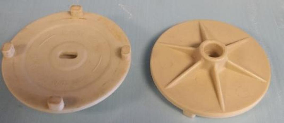 Used QTY. 2. TURN-TABLE DISKS FOR MDS 2100 MICROWAVE.