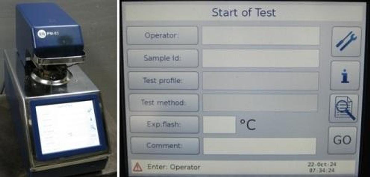 Used QTY. 1. STANHOPE-SETA PM-93 PENSKY MARTENS AUTOMATIC FLASH POINT TESTER