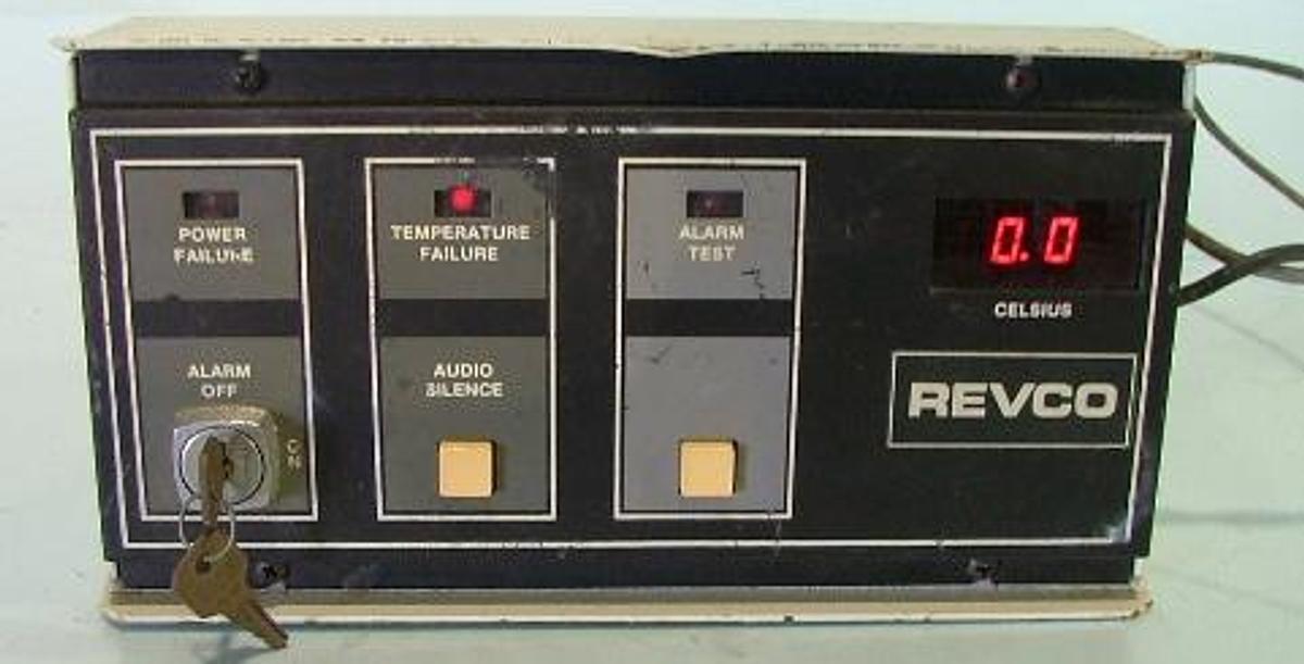 Used QTY. 1. REVCO TEMPERATURE ALARM POWERS ON.