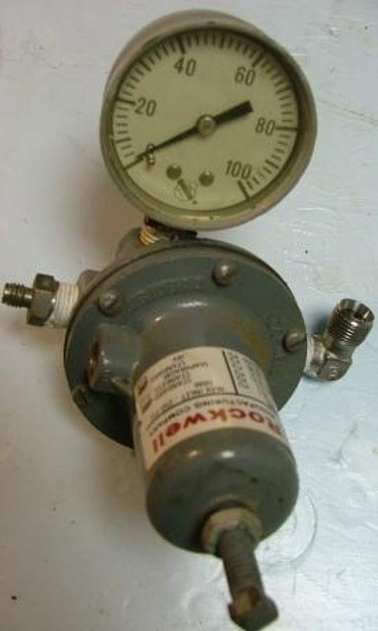Used QTY. 1. ROCKWELL PRESSURE REGULATOR Â½" (CAD 5-35 PSI).