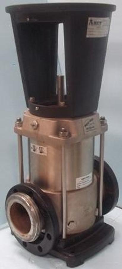 Used WEBER INDUSTRIES WEBTROL QUALITY PUMPS NV SERIES VERTICAL MULTISTAGE PUMP MODEL: NV280B2-1FE CODE: J F M A M J J A S O N 2018 6445900 304 4566200 254TC. .