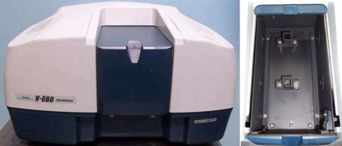 Used JASCO V-660 UV-VIS SPECTROMETER