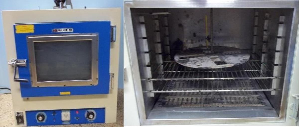 Used BLUE M STABIL-THERM ASPHALT THIN FILM DRYING OVEN ASTM D1754 MODEL: RS-18A-2GOP SERIAL: RS-460 BOM# H6-00001