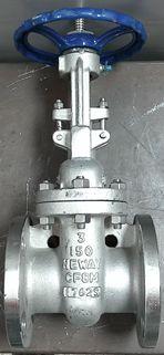 Used NEWAY 3" 150 CF8M 17625 RAISED FACE FLANGED GATE VALVE