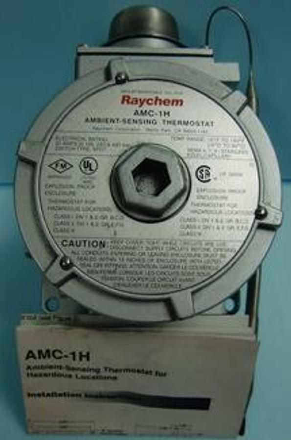 Used QTY. 1. BARKSDALE INC. RAYCHEM AMC-1H AMBIENT SENSING THERMOSTAT 23 AMPS @ 125