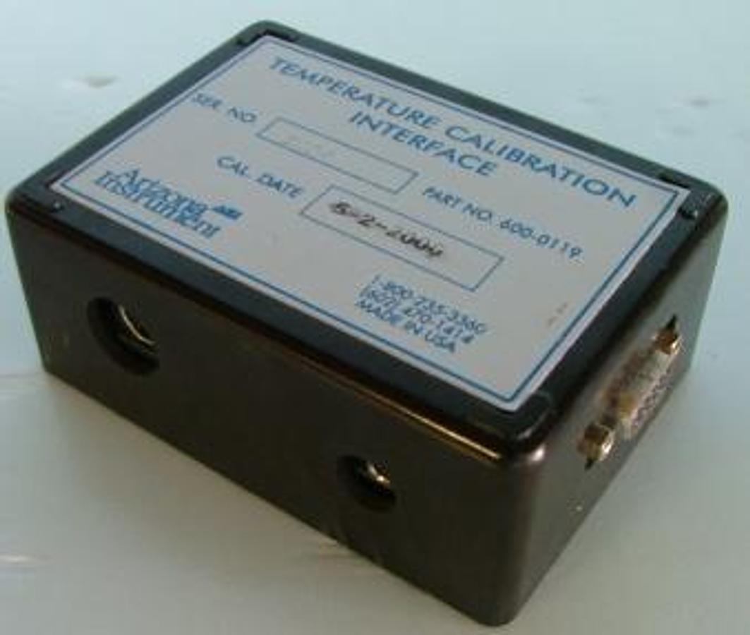 Used QTY. 1. ARIZONA INSTRUMENTS: TEMPERATURE CALIBRATION INTERFACE P/N 600-0119