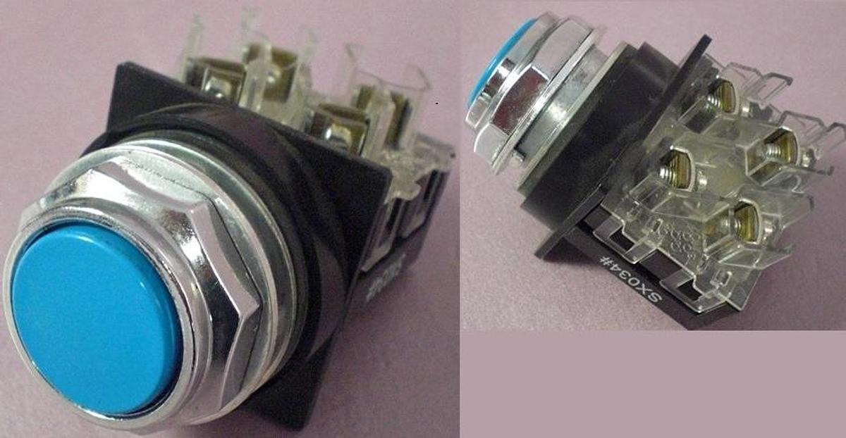 Used BLUE PUSH BUTTON SWITCH NEMA 600