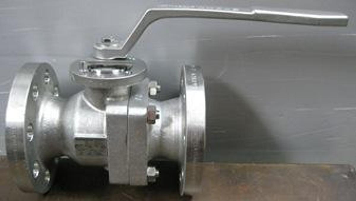 Used FLOWSERVE ARGUS 2" 300 FLANGED RAISED FACE CF8M BALL VALVE 2 PIECE BODY DN 2" CLASS 300 1.4408 /ASTM A351 CF8M WXU