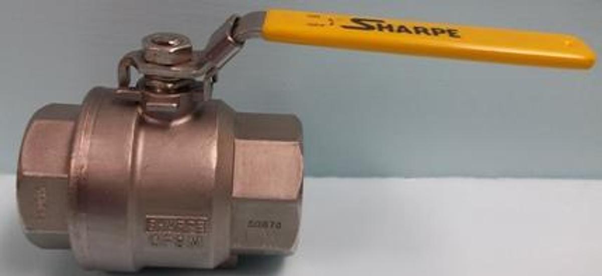 Used QTY. 1. SHARPE BALL VALVE 2" 2000 WOG TS 203 CF8M 50G76