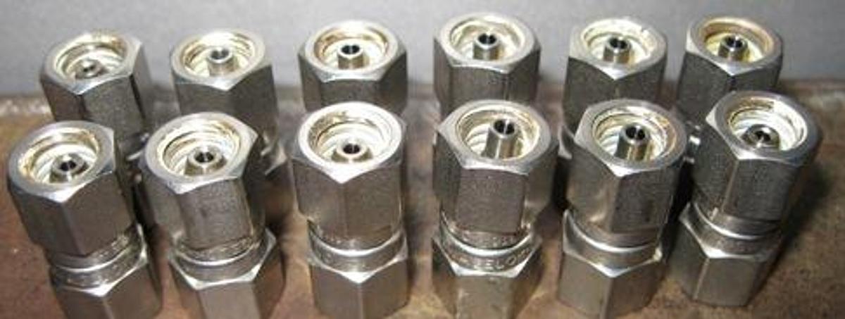 Used QTY. 12. SWAGELOK ¼" FEMALE X FEMALE COUPLING