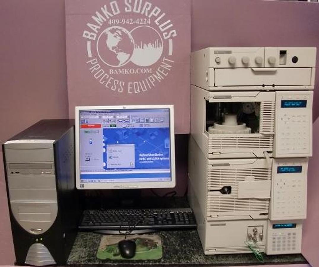 Used QTY. 1. HEWLETT PACKARD 1050 HPLC HIGH PRESSURE LIQUID CHROMATOGRAPH SYSTEM LIQUID CHROMATOGRAPH SYSTEM CONSISTING OF: (1) HEWLETT PACKARD 1050 MODEL: 79852 QUATERNARY PUMP