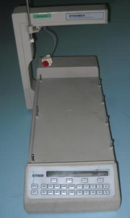 Used QTY. 1. DYNAMAX FRACTION COLLECTOR MODEL FC-1 WITH RAININ CONTROL PAD SERIES 622130061-94353 SERIAL 200050 WILL NOT POWER UP NO INNER SCREEN