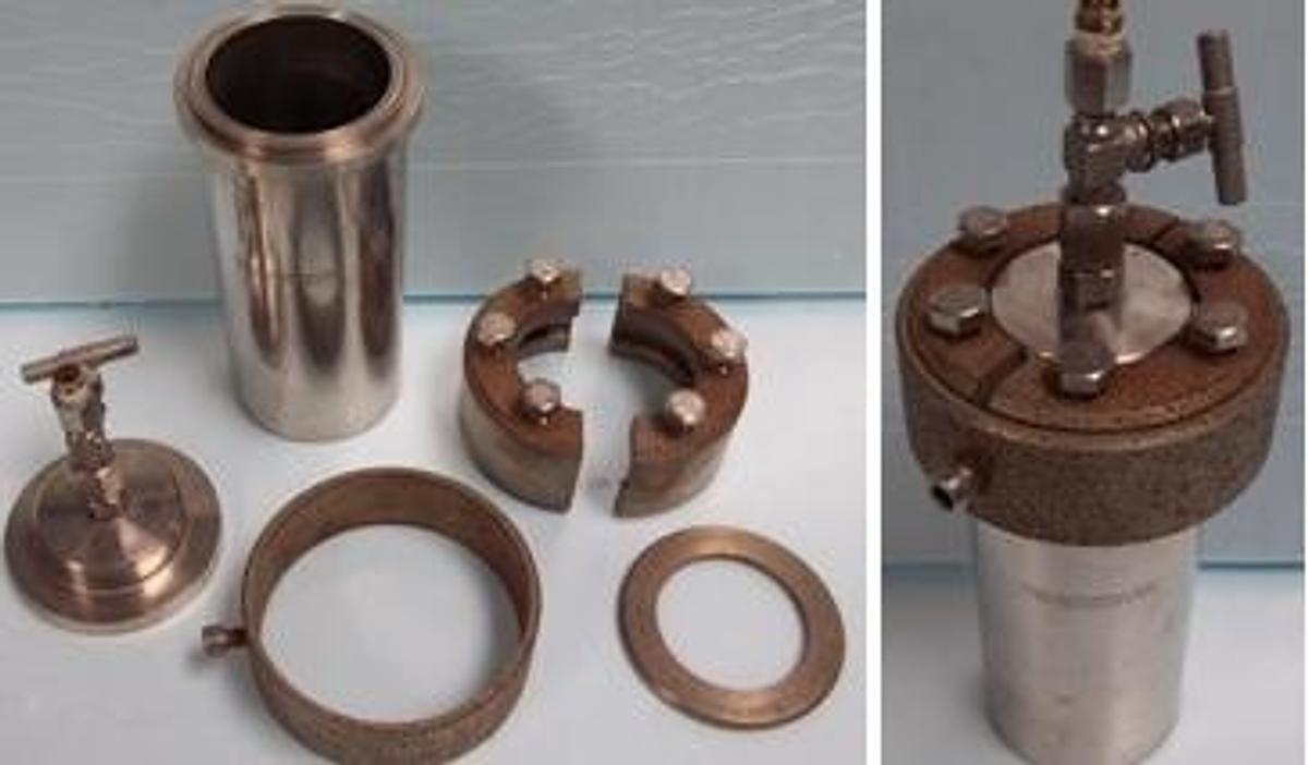 Used QTY. 1. PARR INSTRUMENT COMPANY 500 ML REACTOR PRESSURE VESSEL 500 ML