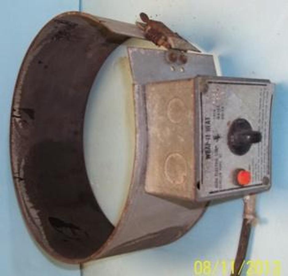 Used ACRA ELECTRIC CORP. WRAP-IT HEAT TYPE PX-5 1500W 115V 5" THICK 11 ½" DIAMETER.