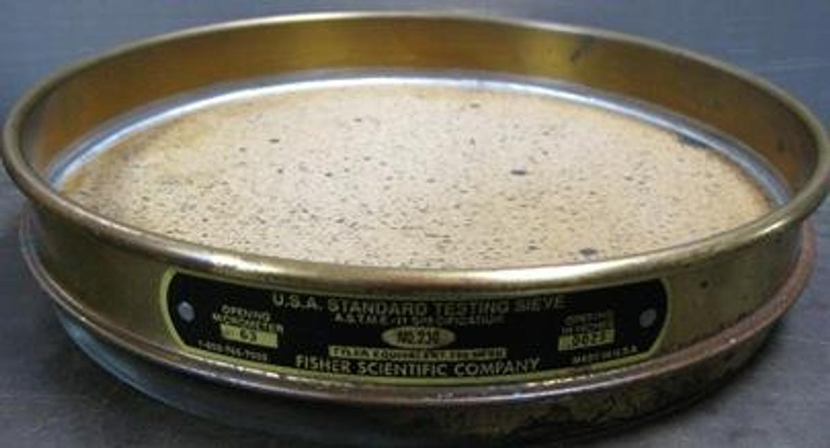 Used FISHER SCIENTIFIC COMPANY USA 8 INCH STANDARD TESTING SIEVE