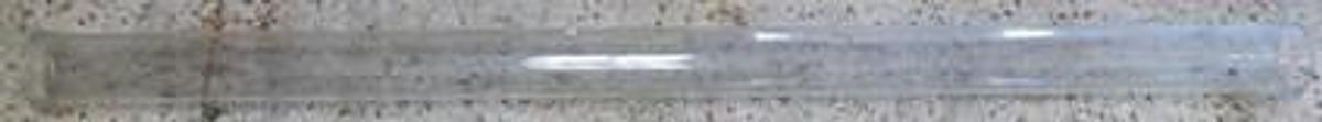 Used QTY. 1. PYREX GLASS 3" X 5' LONG GLASS PIPE BEADED ENDS.
