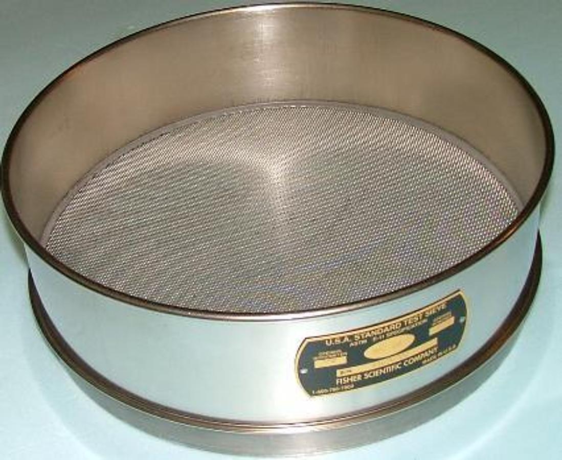 Used QTY. 1. FISHER SCIENTIFIC CO. U.S.A. STANDARD TESTING SIEVE A.S.T.M.E-11 SPECIFICATION OPENING MICROMETER 850