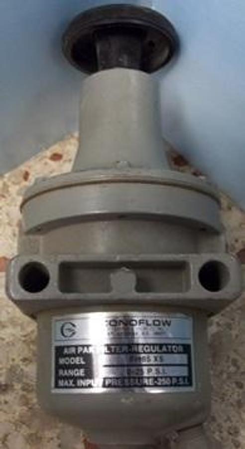 Used QTY. 1. ITT GRINELL VALVE CO. CONOFLOW AIR FILTER REGULATOR MODEL: FH 85XS RANGE: 0-25 PSI