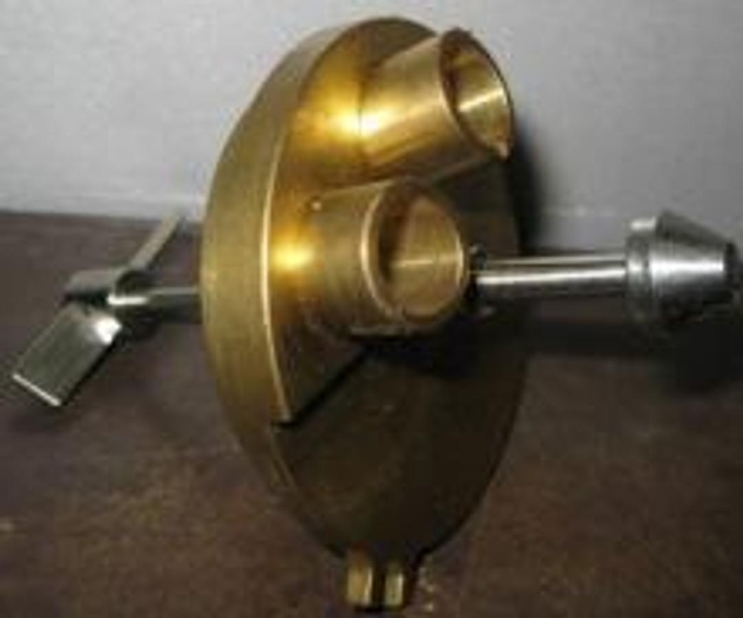 Used QTY. 1. PETROTEST PMA 4 FLASH POINT BRASS TOP WORKS FLASH CUP ASSEMBLY LID WITH STIRRER ROD AND BLADES.