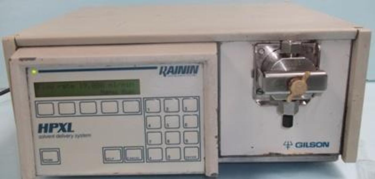 Used GILSON RAININ INSTRUMENT CO. INC. HPXL SOLVENT DELIVERY SYSTEM VOLTS: 100-115
