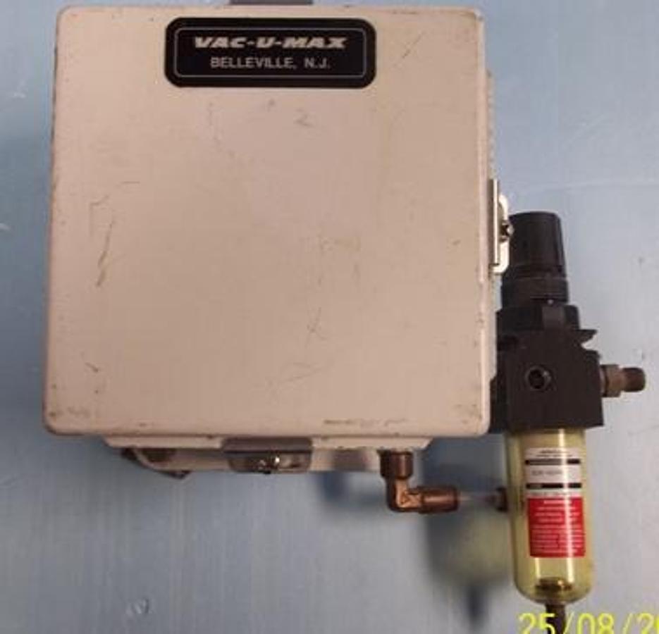 Used VAC-U-MAX VALVE CONTROL BOX CAT NO: 28346 SERIAL NO: C1229560 115V 1 PHASE 60HZ INCLUDES WATTS REGULATOR MISSING PARTS