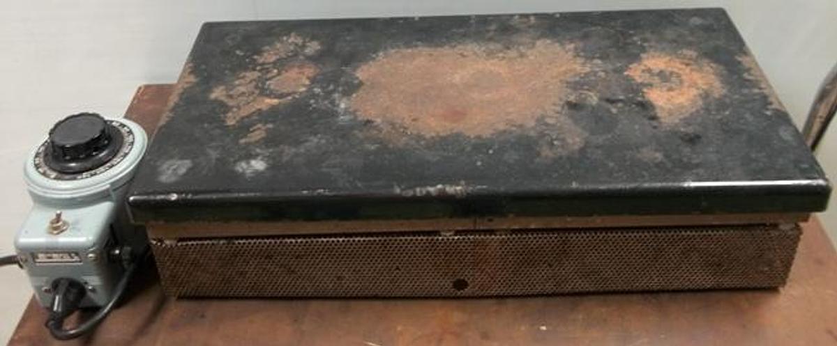 Used QTY. 1. LAB LINE HOTPLATE WITH POWERSTAT VARIABLE AUTOTRANSFORMER