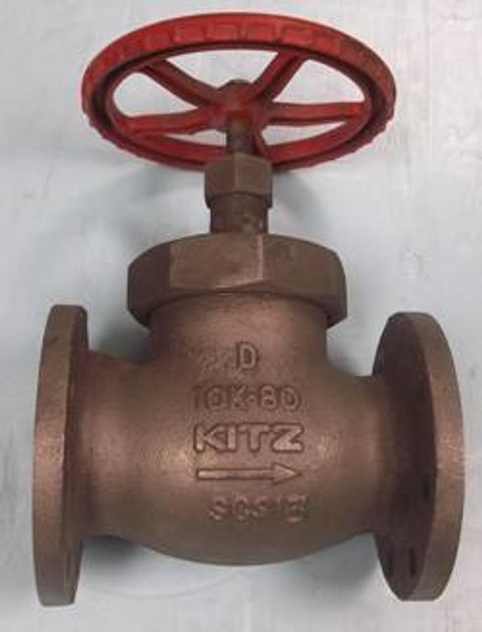 Used KITZ GLOBE VALVE 10K-80 SCS13 SCREWED BONNET STAINLESS FLANGED (8 BOLT) GLOBE VALVE. PRESSURE 10K-SIZE 80