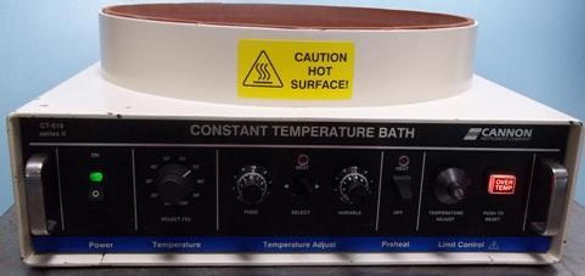 Used CANNON INSTRUMENT COMPANY CONSTANT TEMPERATURE BATH CT-518 SERIES II