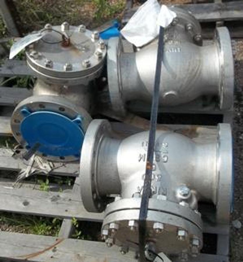 Used KINKA 6" 300 CG8M FLANGED CHECK VALVES KINKA 300-6 CG8M