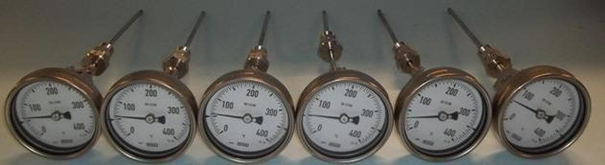 Used WIKA 9" STAINLESS STEEL STEM THERMOMETER