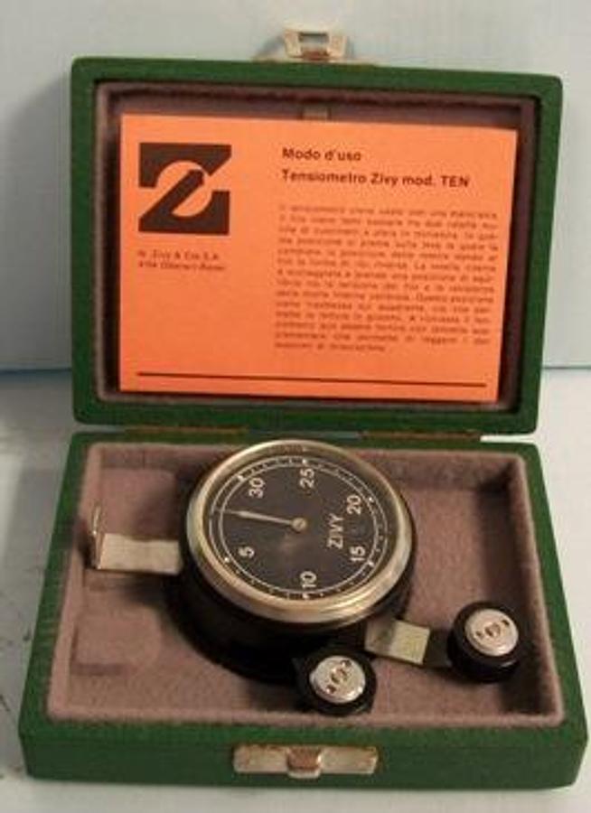 Used QTY. 1. N. ZIVY AND CIC S.A. TENSOMETER TENSION METER ZIVY TYPE TEN 5-30 GRAMS TEN 30K SERIAL# 051431. .