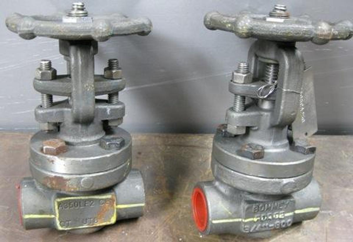 Used BONNEY FORGE ¾" 800 LF2 THREADED/SOCKET GATE VALVE