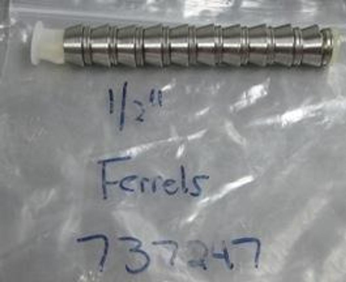 Used QQTY. 10. FERRULES ½" NO: 737247. .