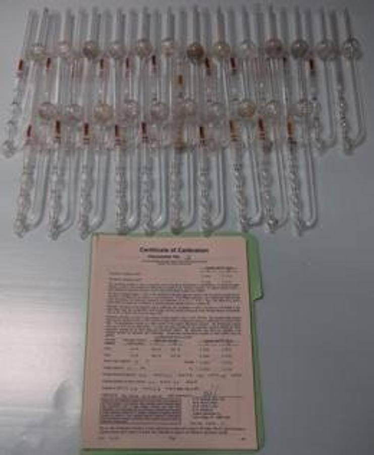 Used CANNON FISHER BRAND CALIBRATED VISCOMETER TUBES