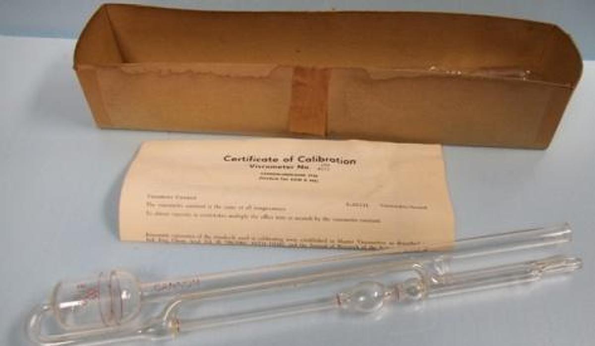 Used QTY. 2. CANNON-UBBELOHDE TYPE VISCOSITY METER TUBES ( VISCOMETER TUBES ). ASTM D 445