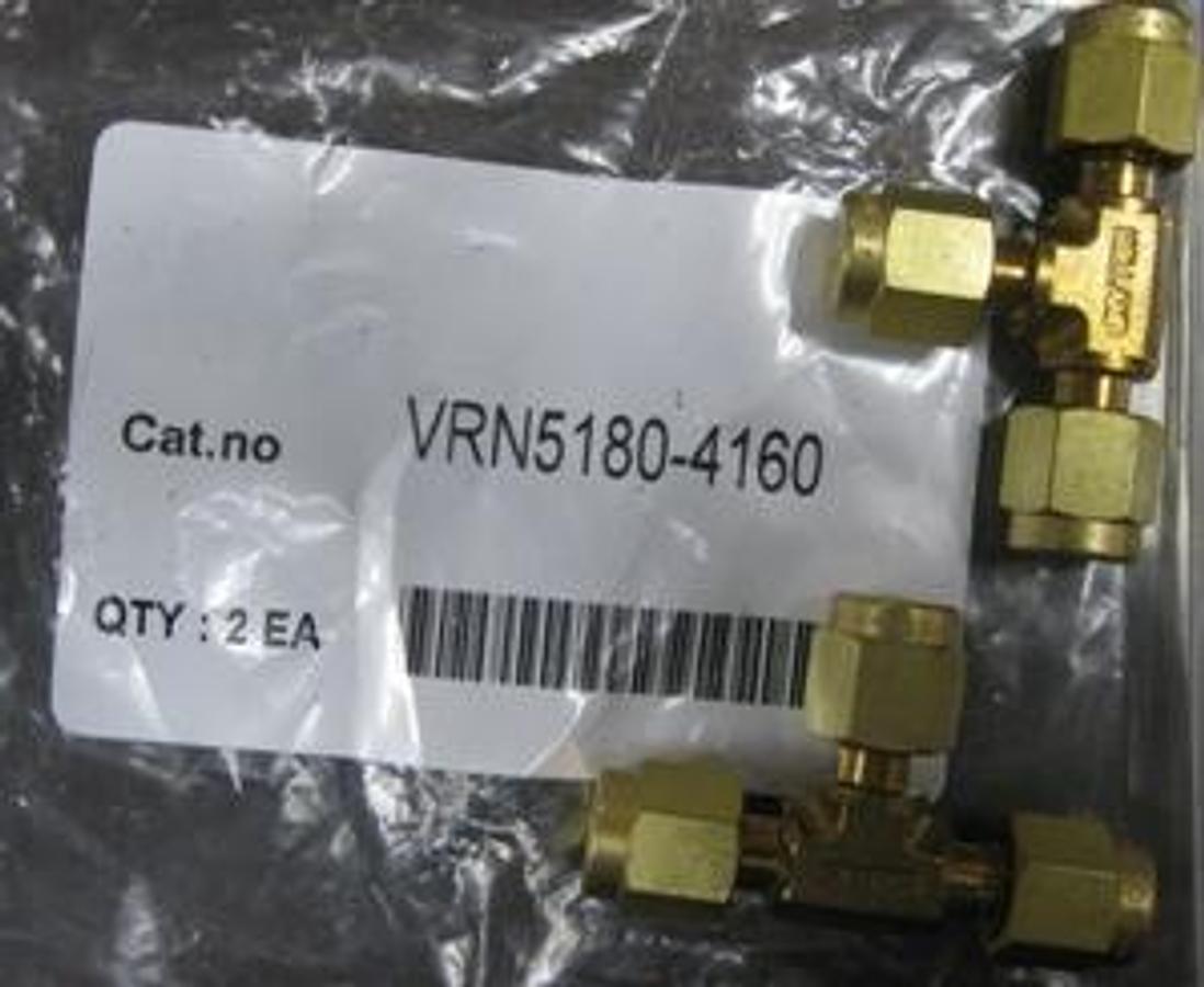 Used AGILENT / HOLLAND TEE 1/8" BRASS UNION 2/PK FITTINGS