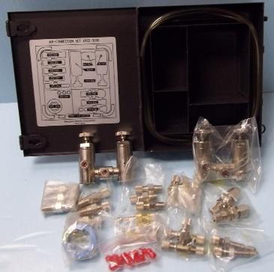 Used QTY. 1. YOKOGAWA ELECTRONICS CORP. AIR CONNECTION SET NO. 6922-3000. SET INCLUDES: 2) PART NO. G9610KA. 2) PART NO. G9610BB. 2) PART NO. F9147QE. 3) PART NO. G9610DC. 3) PART NO. GP9610BA. 3) PART NO. G9610DA. 1) TAPE SEAL
