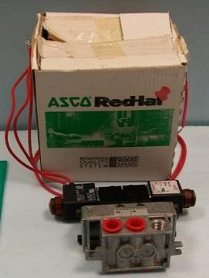 Used ASCO RED HAT 4-WAY SINGLE AND DUAL SOLENOID PILOTED VALVES SERIES 8401-8402 AND 4 WAY AIR PILOTED VALVES