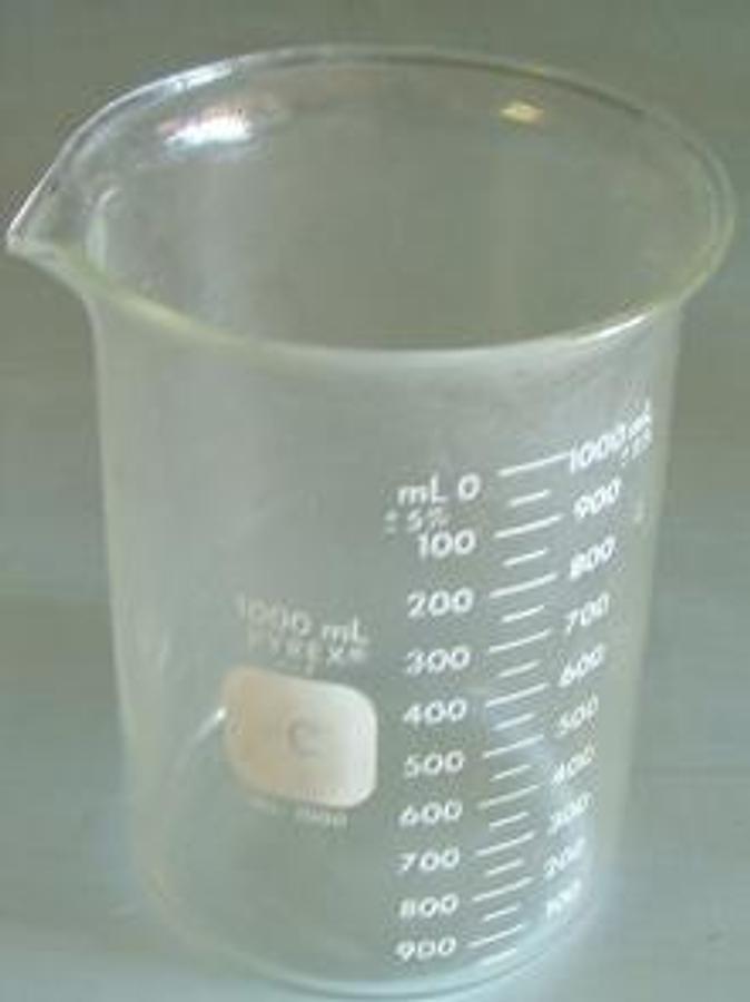 Used PYREX: BEAKER 1000ML NO. 1000 PHOTO 9345