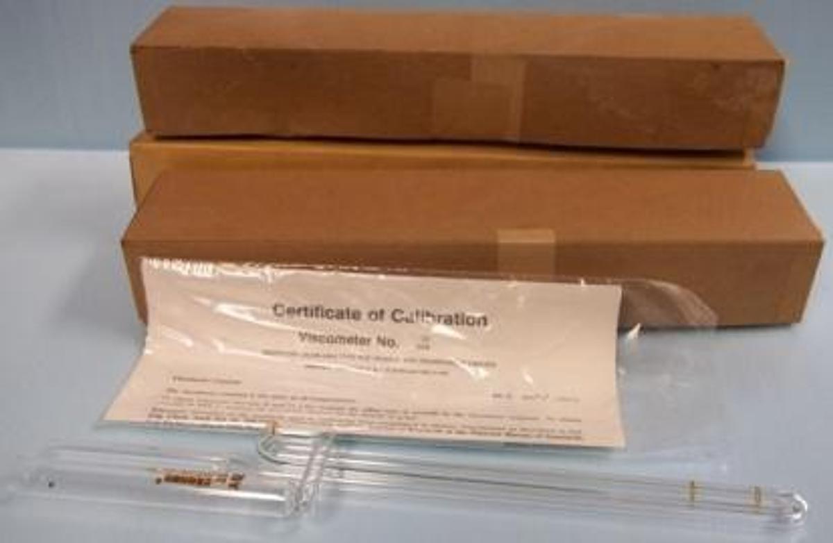 Used CANNON CALIBRATED VISCOSITY METER TUBES ( VISCOMETER TUBES) SIZE 10