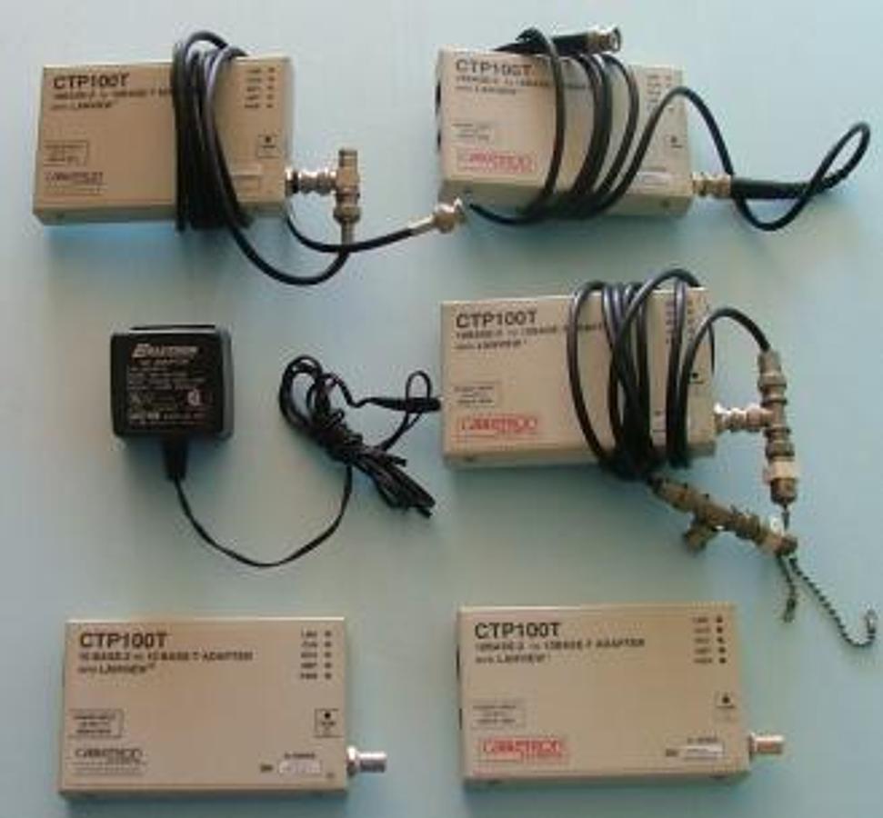 Used QTY. 5. CABLETRON SYSTEMS 10 BAS-2 TO 10 BASE-T ADAPTOR WITH LANVIEW 91 SERIES MODEL CTP100T A